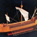 Римское парусное судно и римская бирема